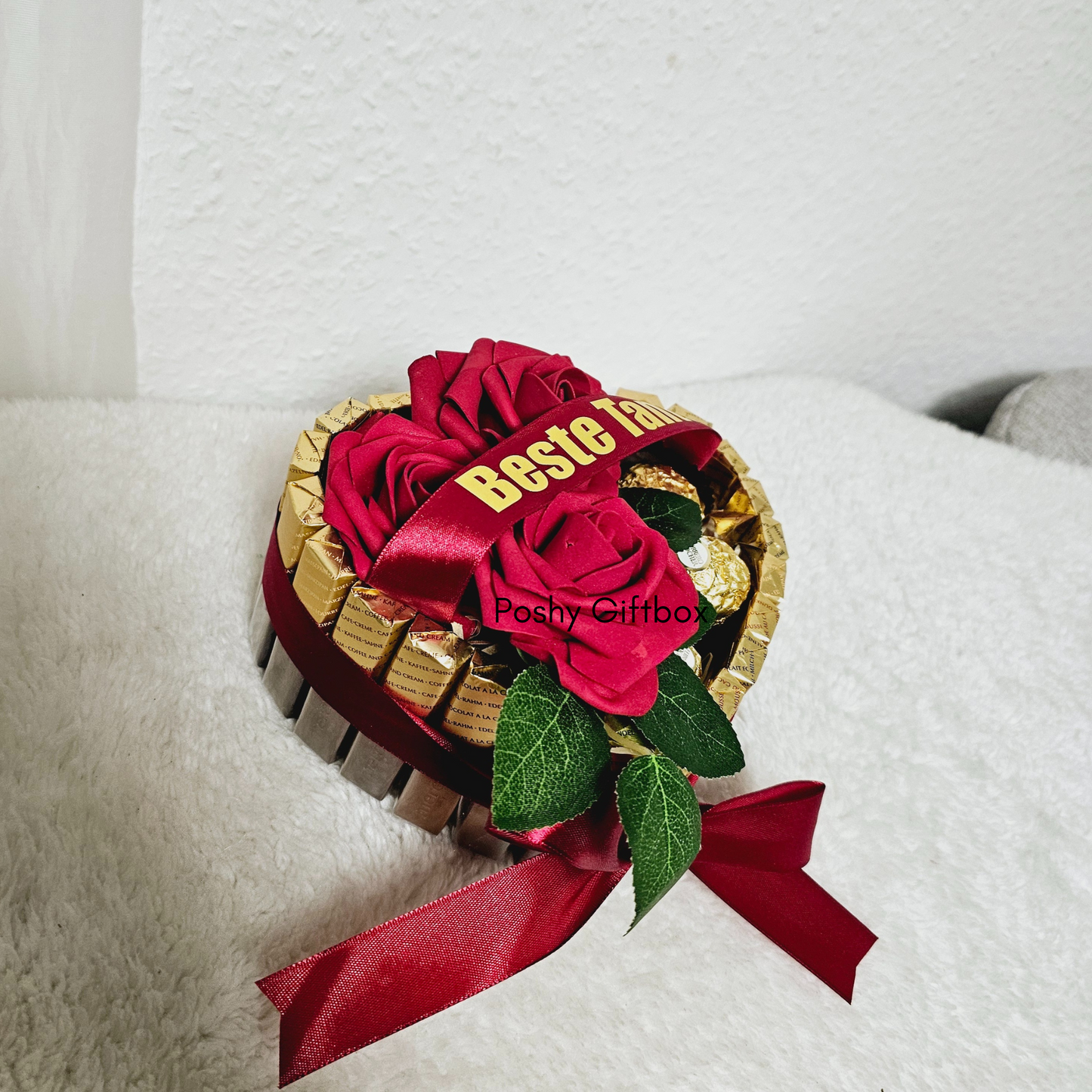 Pralinen Torte mit Wunschtext/Weihnachtsgeschenk/Valentinsgeschenk/Merci Pralinentorte/Ferrero Rocher Pralinentorte/ Geburtstagsgeschenk/Hochzeitsgeschenk/Geschenk Vatertag/Abschiedsgeschenk  PoshyGiftbox