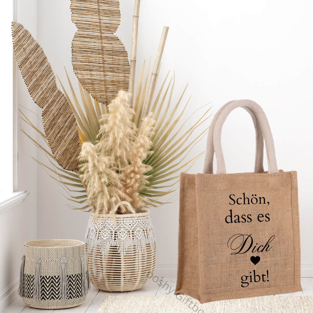 Jutetasche Kleine Auszeit personalisiert Geschenk mit Namen und liebevoller Botschaft