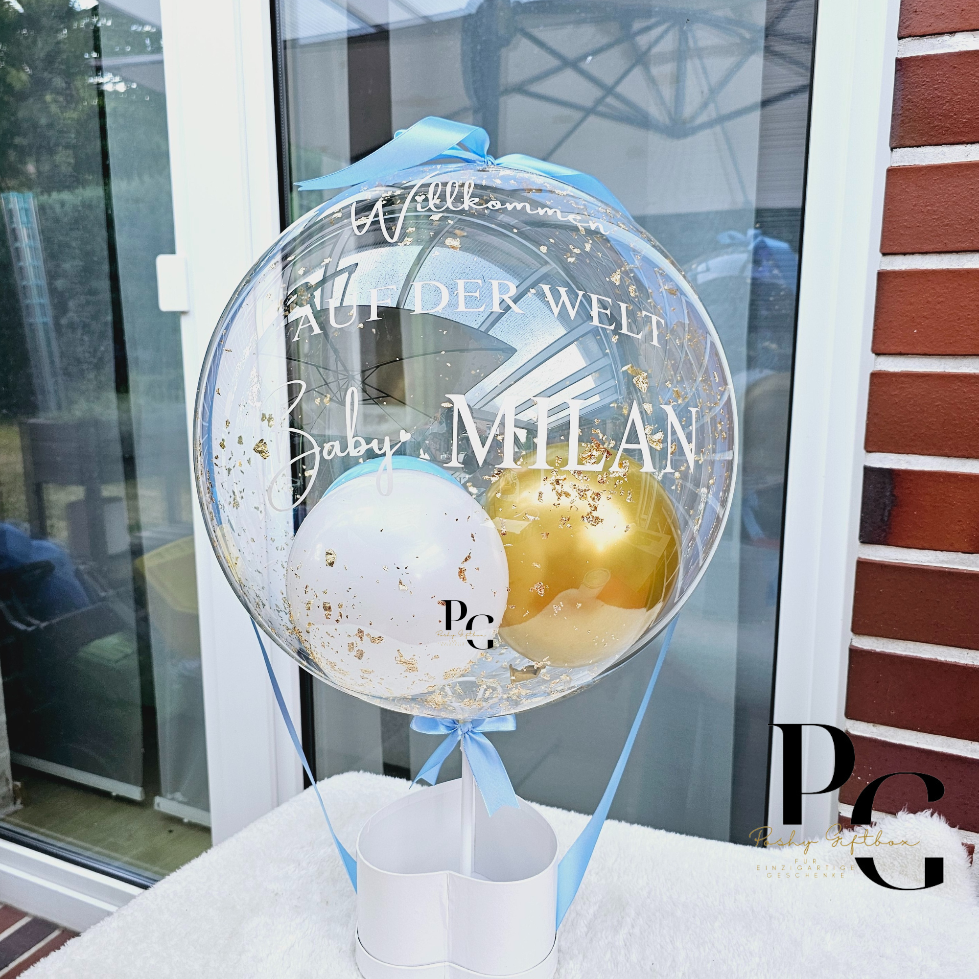 Ballongeschenk HOCHZEIT/Geschenk zum Hochzeitstag/Verlobungsgeschenk/Just Married/Geburtstagsgeschenk/Hochzeitsgeschenk/Hand In Hand  PoshyGiftbox