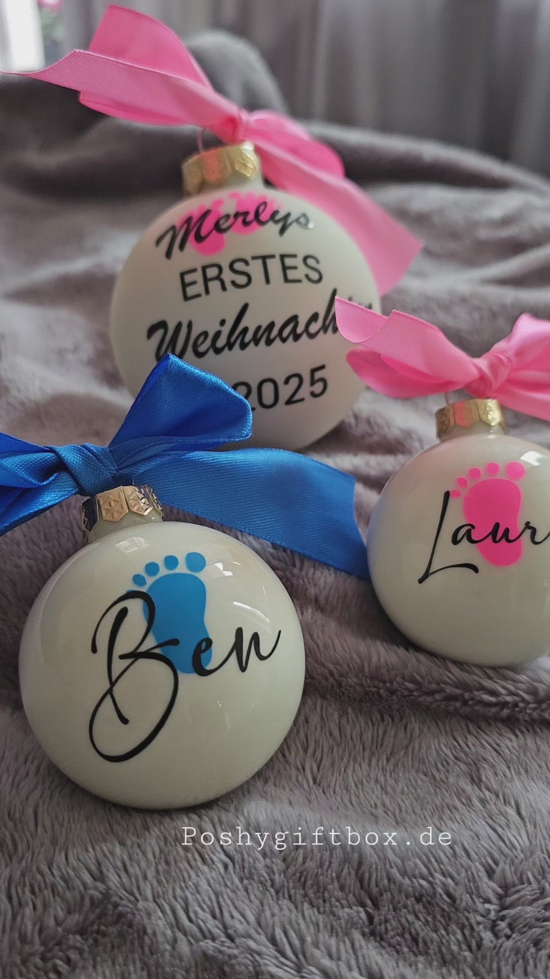 Personalisierte Weihnachtskugel Baby erstes Weihnachten