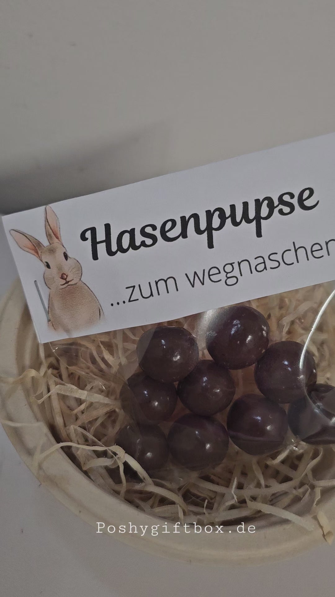 Lustige Oster Geschenkidee Hasenpupse zum Naschen kleine Überraschung für Ostern
