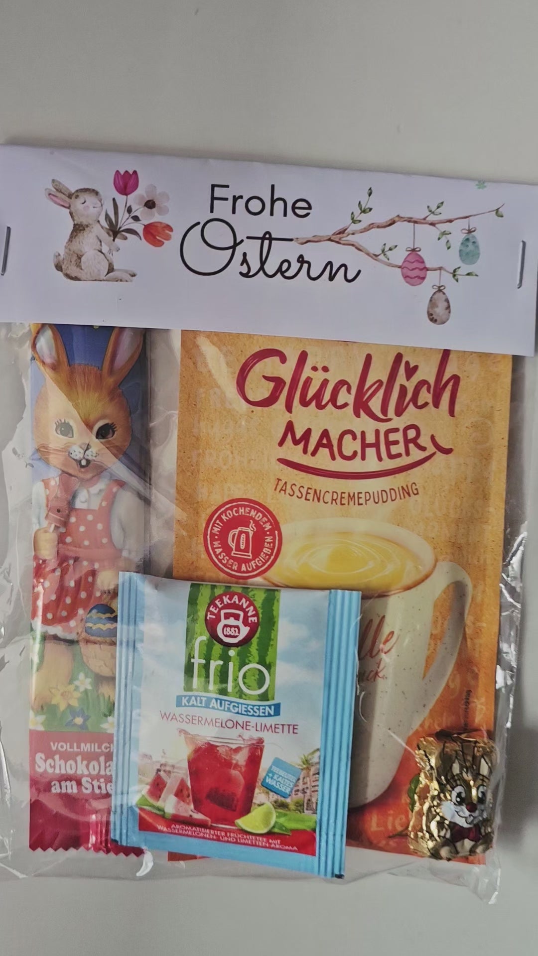 Geschenktüte Ostern lustige Ostergrüße und kleine Überraschung für das Osternest