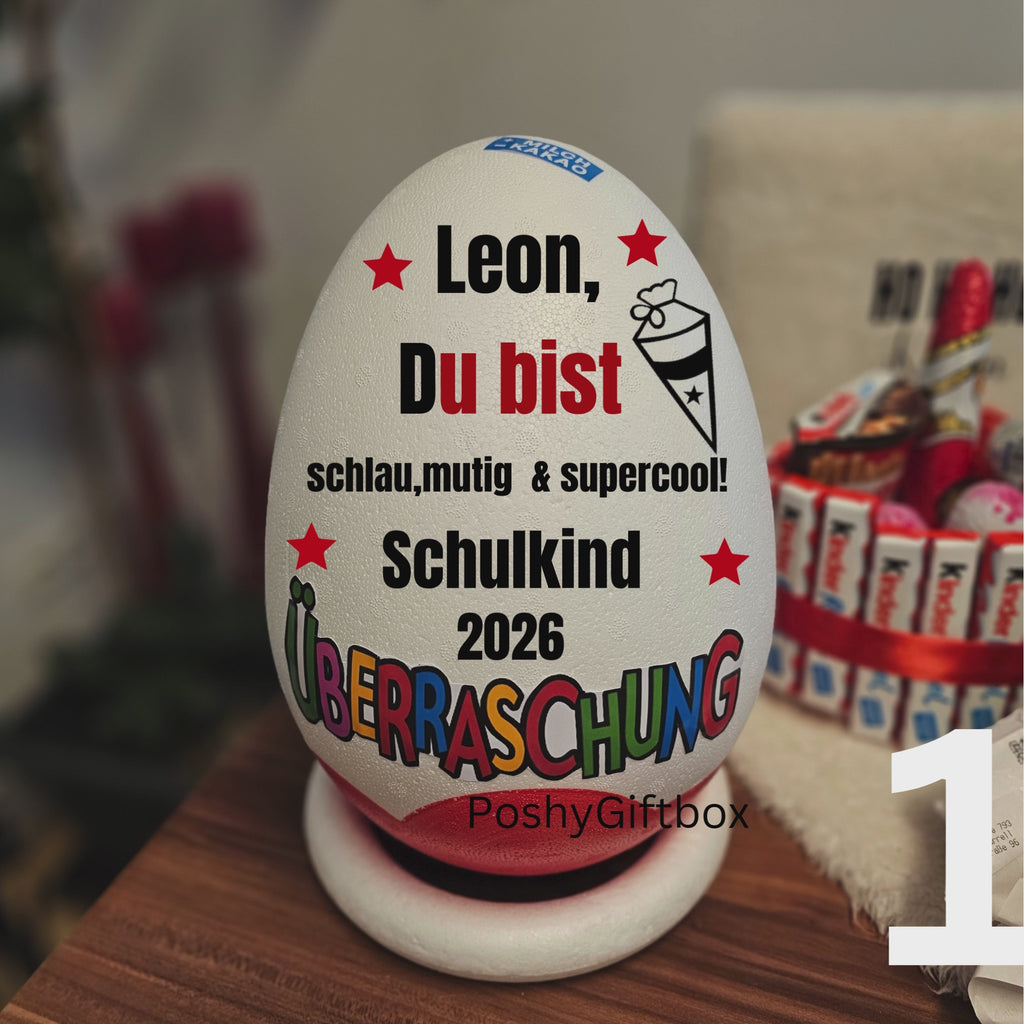 Personalisierte Ballonbox für Schulkinder
