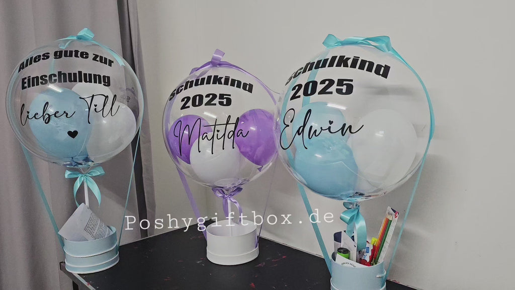 Schulkind Ballon Geschenk zur Einschulung