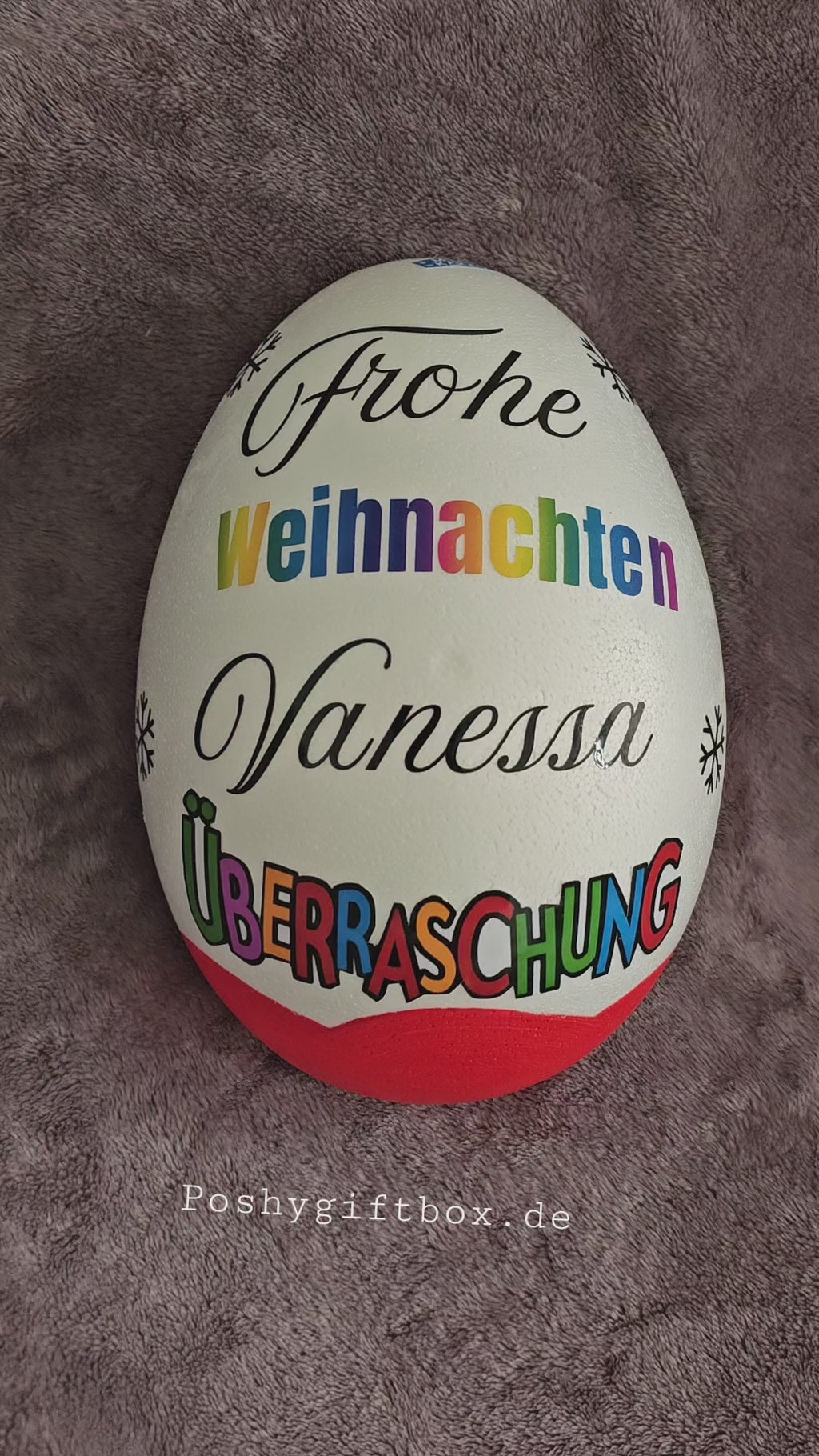 XXL Überraschungsei Weihnachtsgeschenk personalisiert