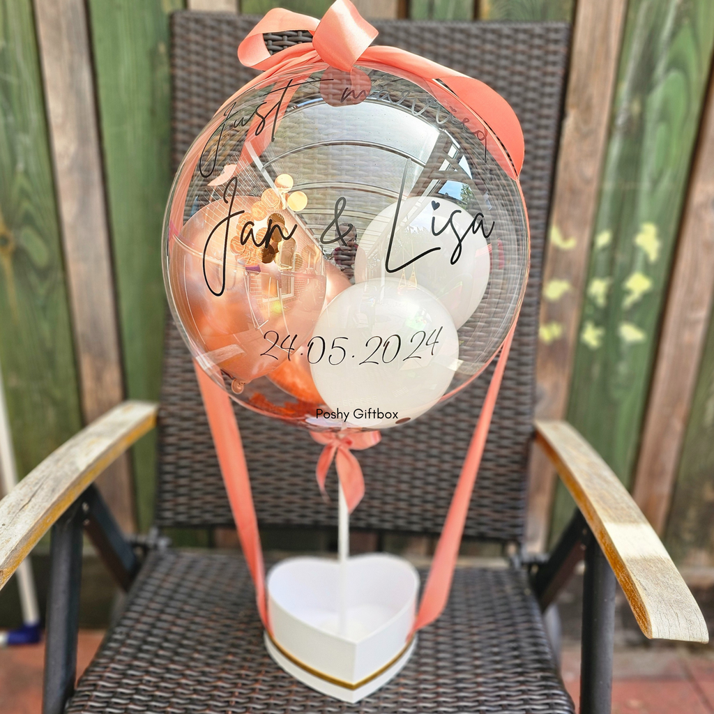 Ballon mit Blumen/Personalisierter Ballon/Ballongrüße/Geburtstagsgeshenk/Muttertagsgeschenk/Geschenke für Frauen/Geschenk Mama,Oma,Freundin  PoshyGiftbox