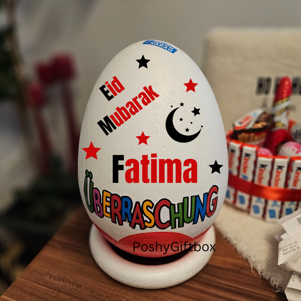 Personalisiertes XXL Überraschungsei SCHULKIND/ XXL Überraschungsei Personalisiertes Geschenk / Ü-Ei befüllt /9 Designs/Einschulungsgeschenk Schultüte PoshyGiftbox