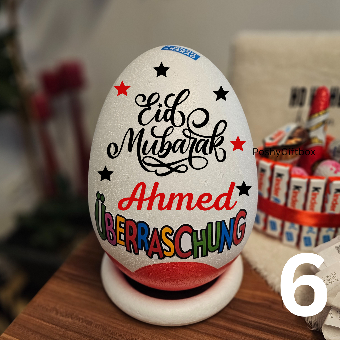 XXL personalisiertes Überraschungsei Eid Mubarak /Ramadan Geschenk/Ü-Ei Happy Bayram/Islamisches Geschenk/hayirli Bayramlar PoshyGiftbox