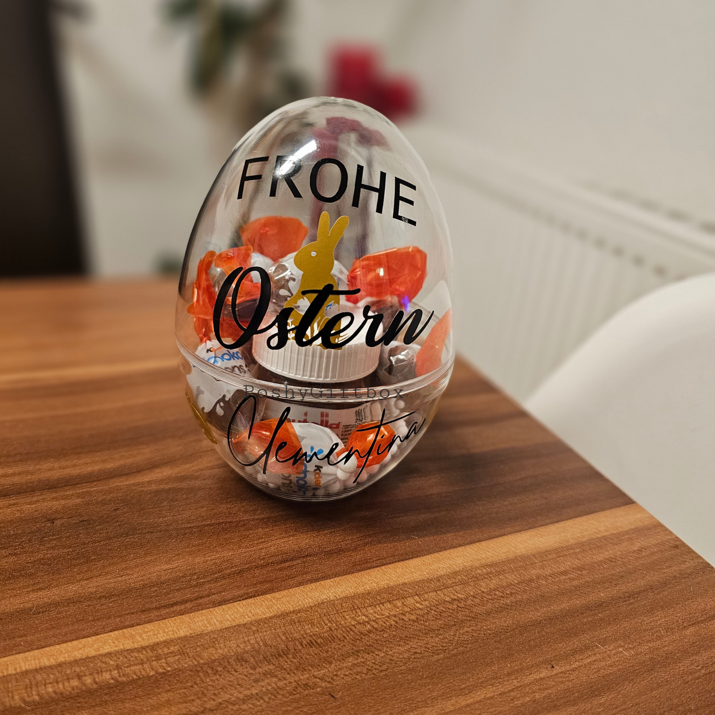 Ostereier Mit oder Ohne Nutella/Nutella Geschenk/Personalisiert/Osterhase Schokolade/Oster Dekoration/Befüllbare Eier zum Aufstellen/Teilbar PoshyGiftbox