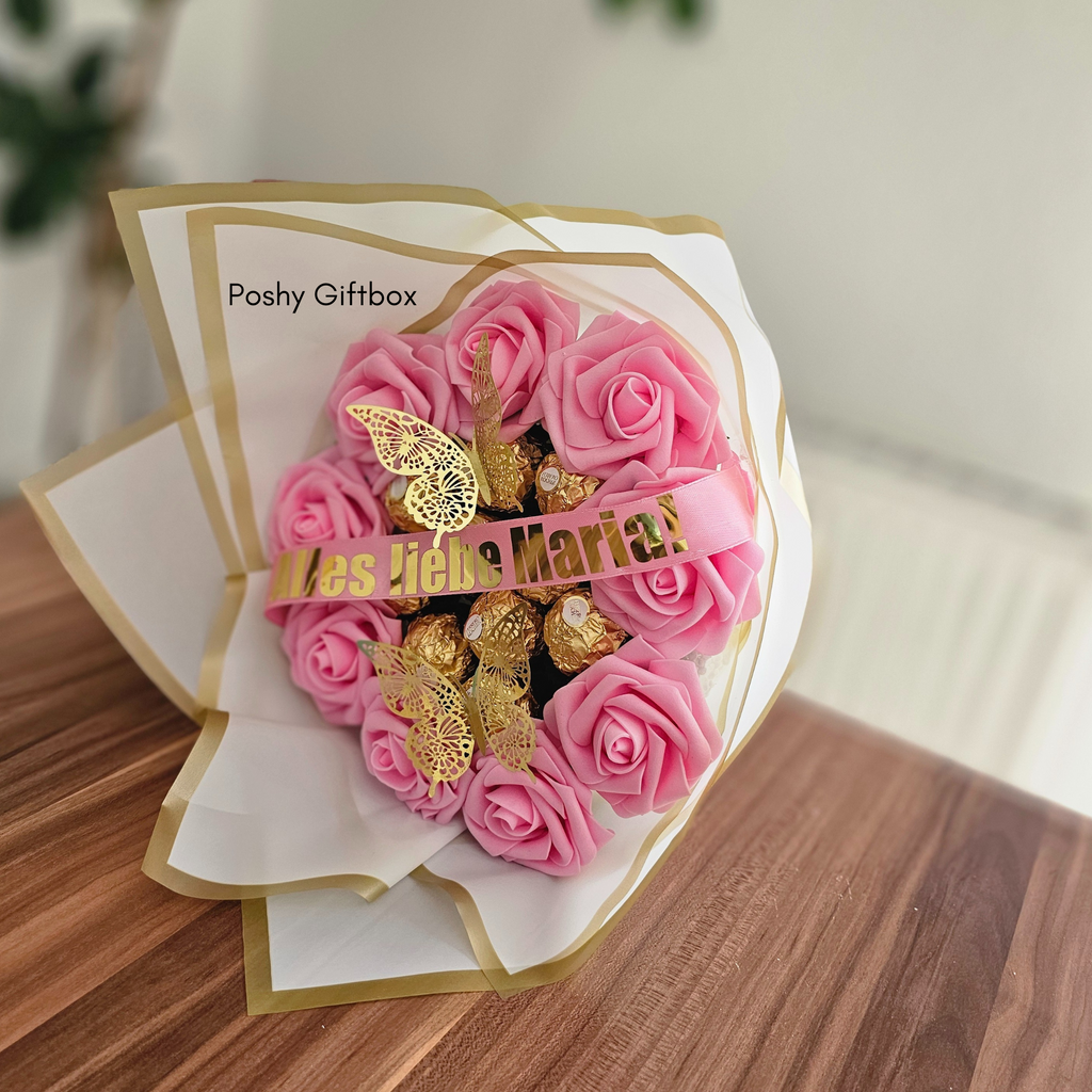 Weihnachtsgeschenk /Ballon Bouquet mit Schokoladen/Weihnachtsballon /Sinnvolle Geschenke Weihnachten/Firmengeschenke Weihnachten/Schokoladenbox PoshyGiftbox