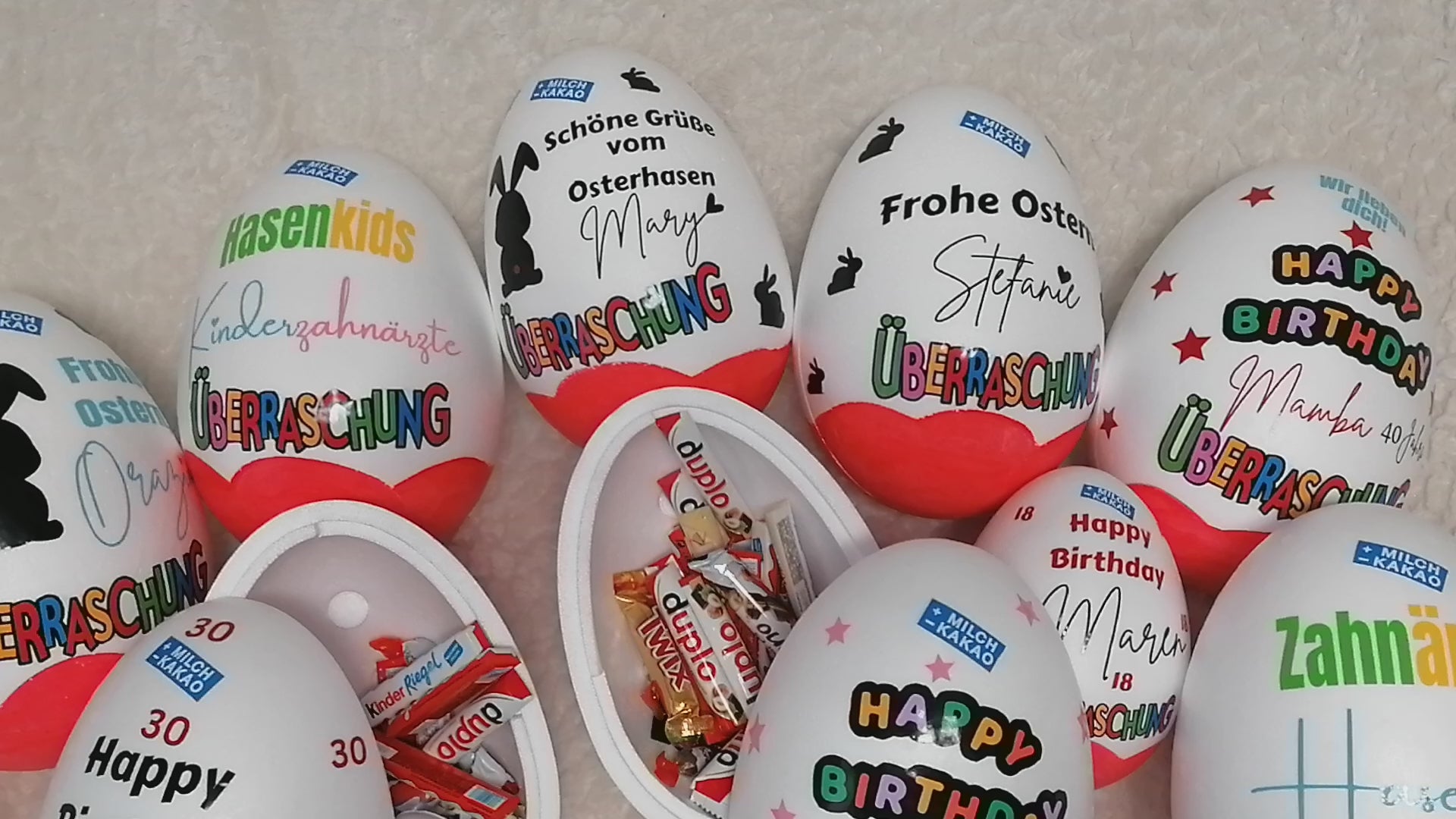 XXL Überraschungsei mit Motiv für Geburtstag und Jugendweihe