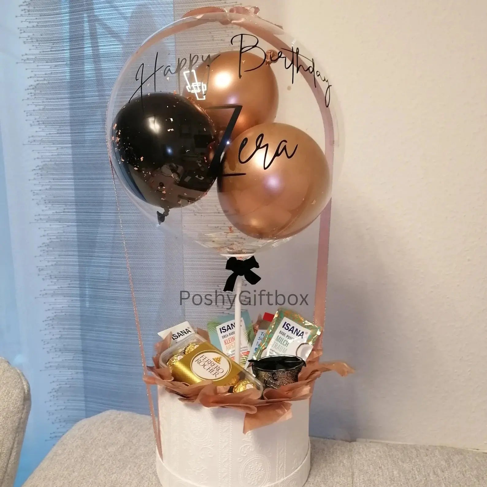 Ballon Geschenk / Frauen Geschenkset/ Wellness Box/Geschenk für  Sie/Schokoladen Geschenk/Geburtstagsgeschenk Schwester, Mama/Ballon Bouquet