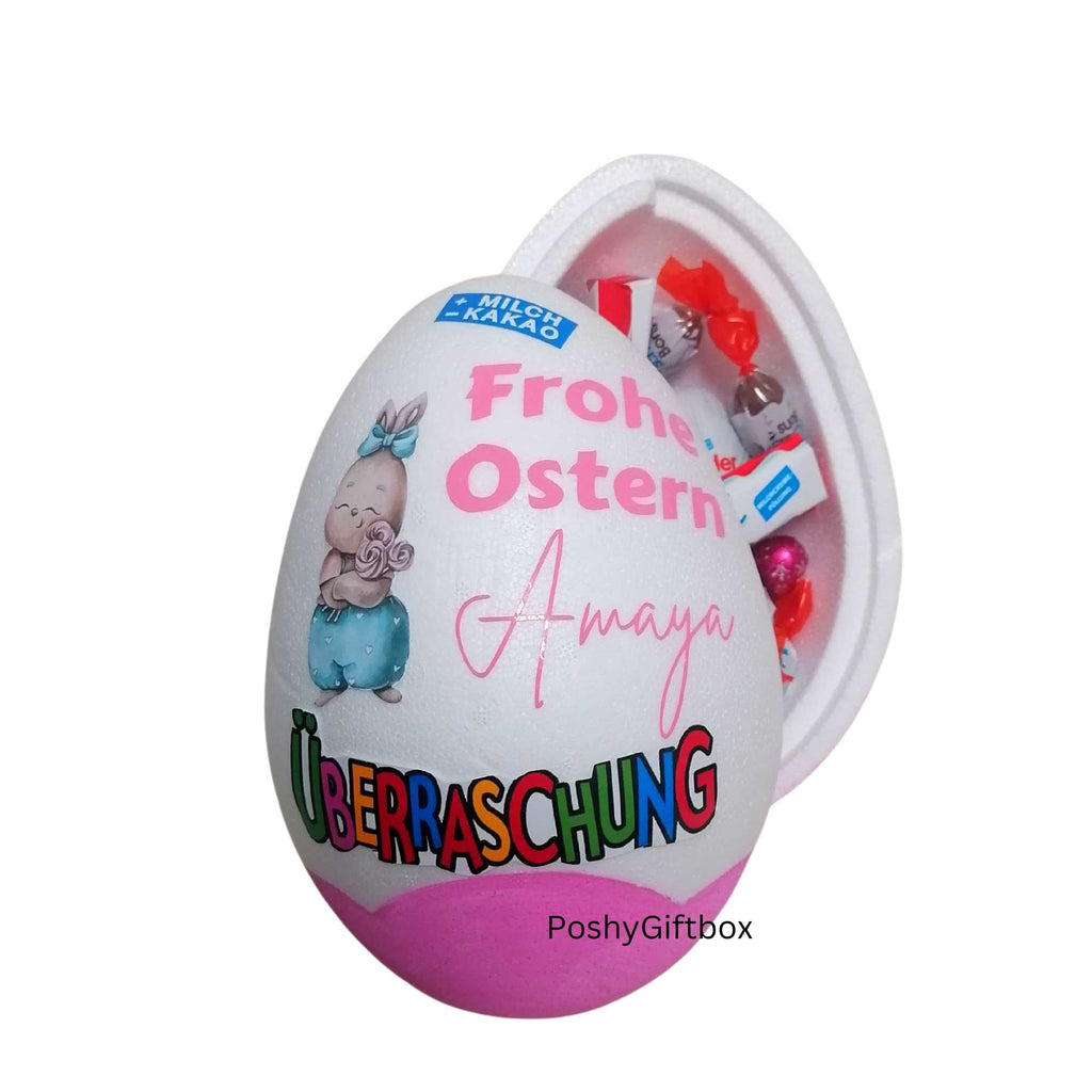 Personalisiertes XXL Überraschungsei/Ostereier/Riesen Eier Ostern/Kinder XXL Überraschungsei/Überraschungseier  PoshyGiftbox