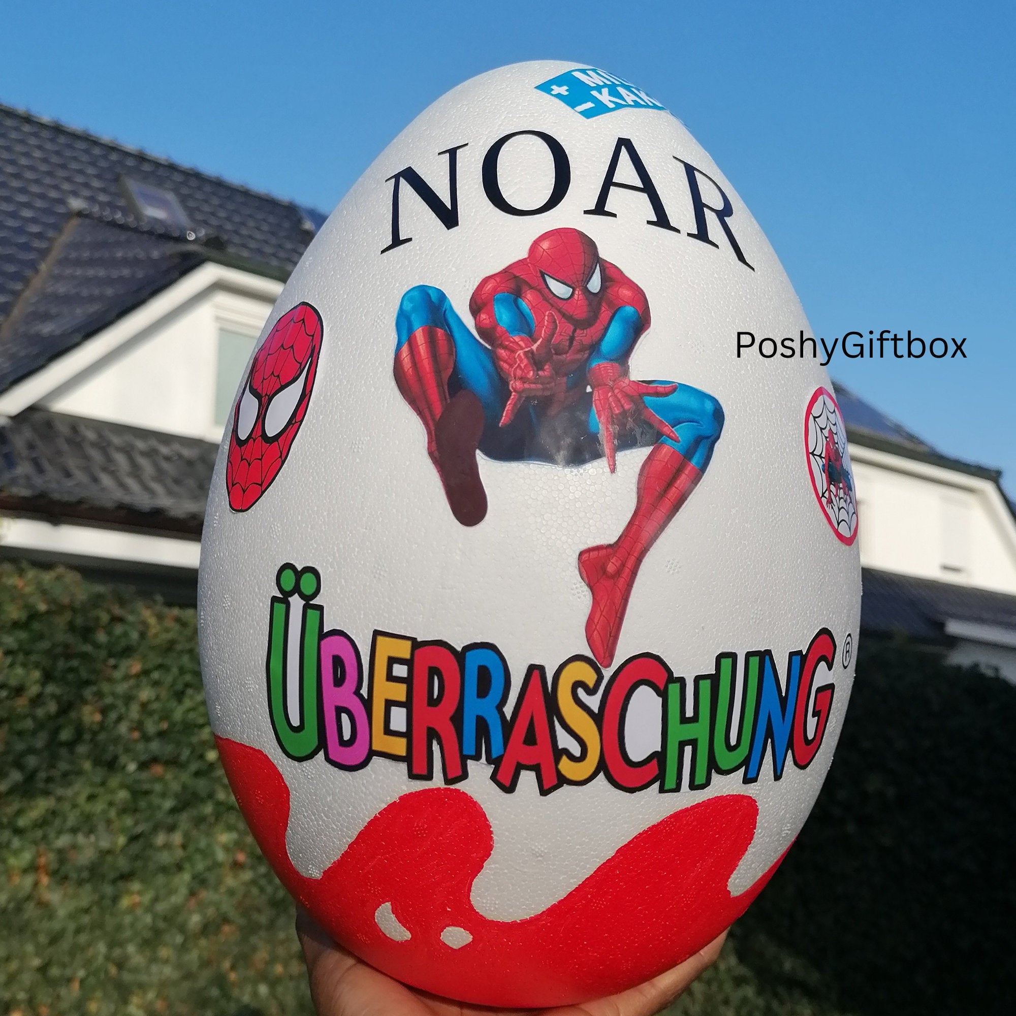 Personalisiertes XXL Überraschungsei /Ü-Ei/XXL Überraschungsei Motiv /Überraschungsei XXL/Geburtstagskind / Geschenk Geburtstag/9 Designs  PoshyGiftbox