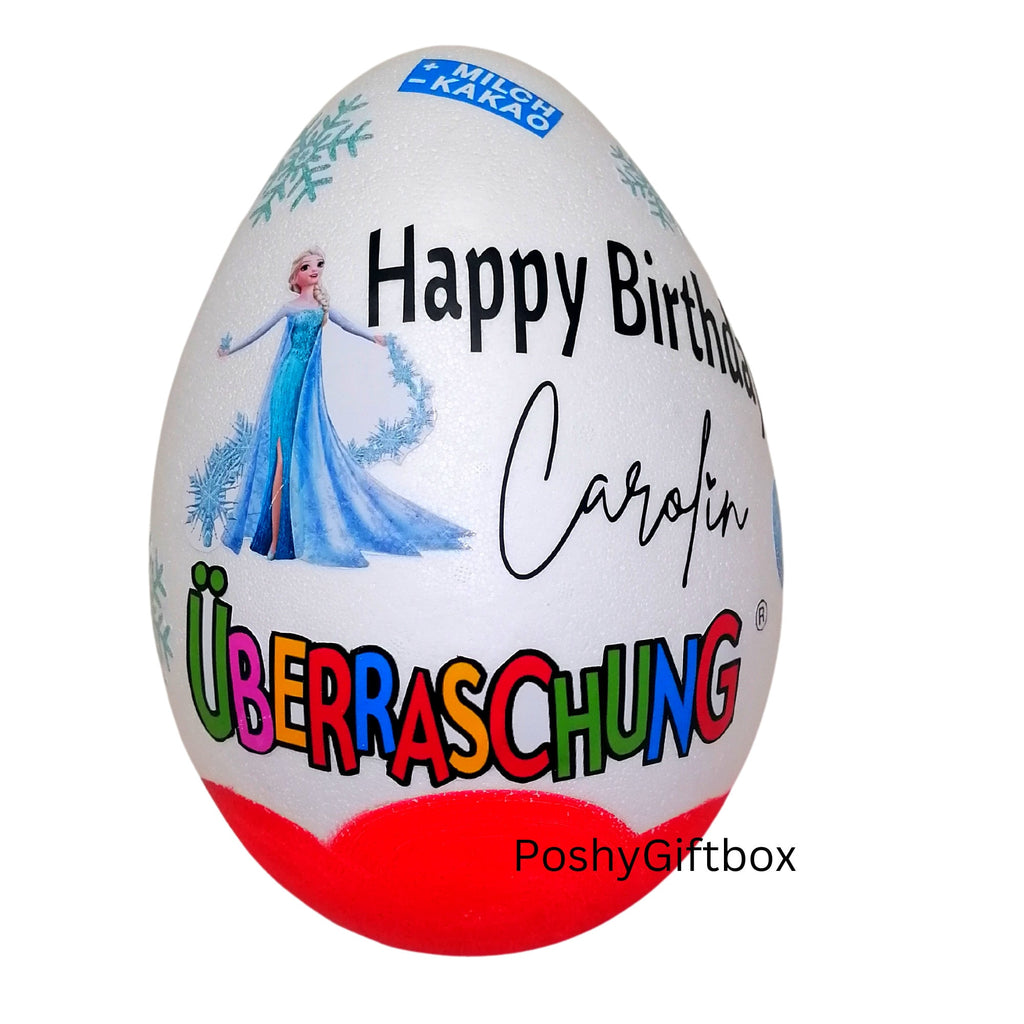 Personalisiertes XXL Überraschungsei /Ü-Ei/XXL Überraschungsei Motiv /Überraschungsei XXL/Geburtstagskind / Geschenk Geburtstag/9 Designs  PoshyGiftbox