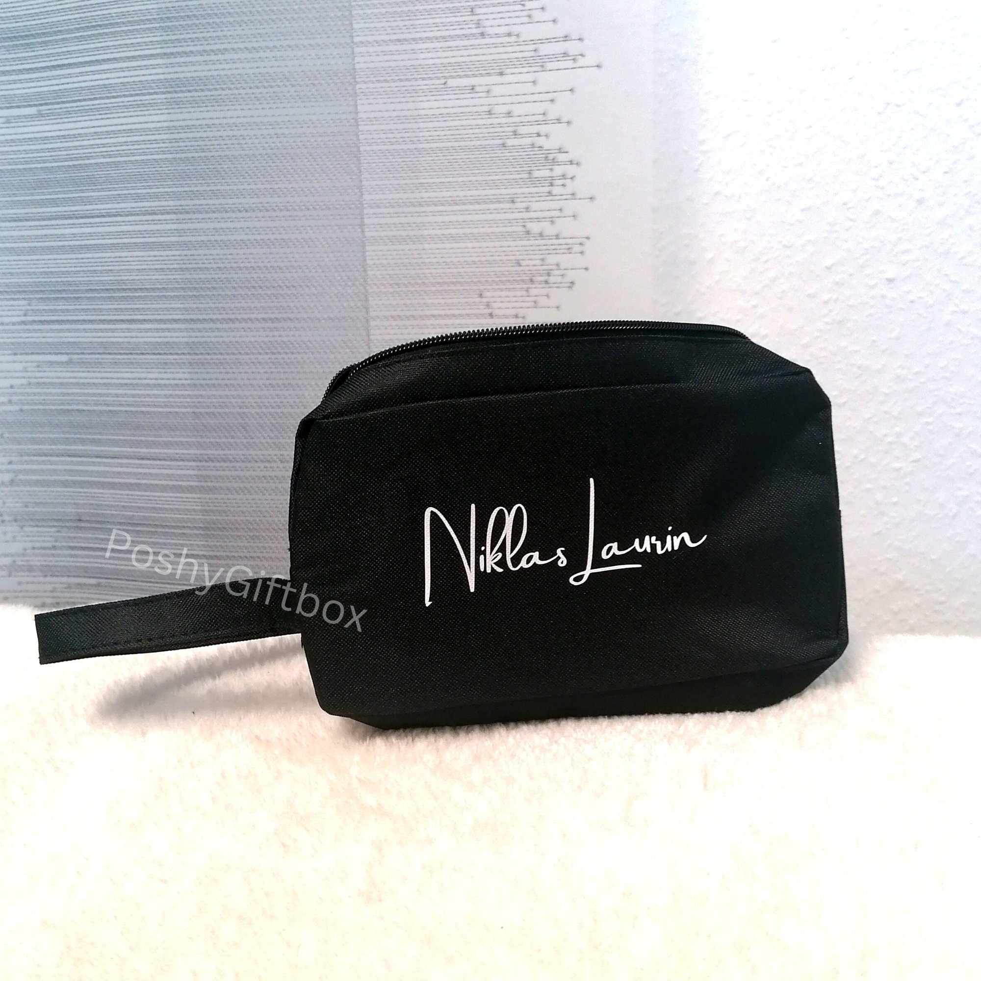 Kulturtaschen Damen, Herren/Wash Bag/Kulturtasche personalisiert/Kulturbeutel Blush pink,schwarz/Kosmetiktasche/Makeup Bag Frauen/Geschenk  PoshyGiftbox