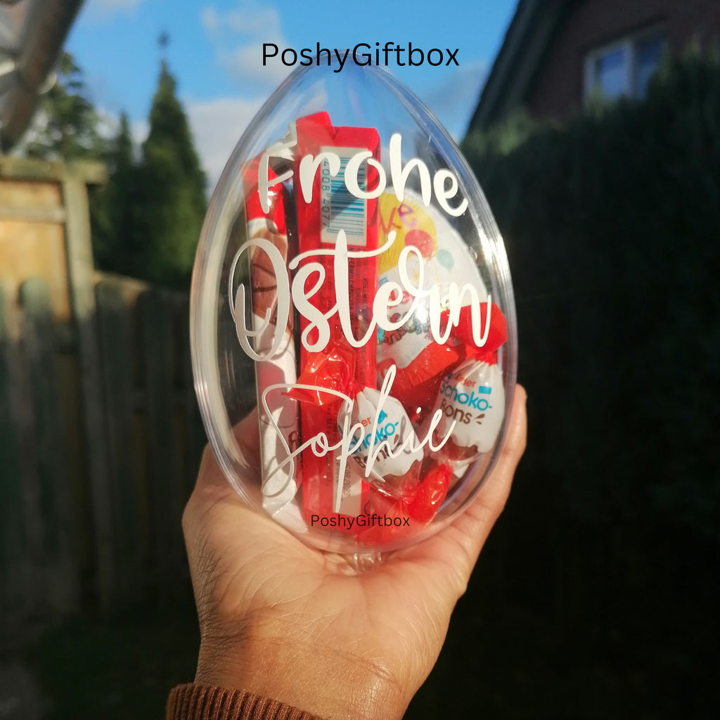 Osterei Schokolade groß/Schokoeier/Osterei Schokolade xxl/Schokolade Personalisiert/Ostern geschenke/Geburtstagsgeschenk /Frohe Ostern/  PoshyGiftbox