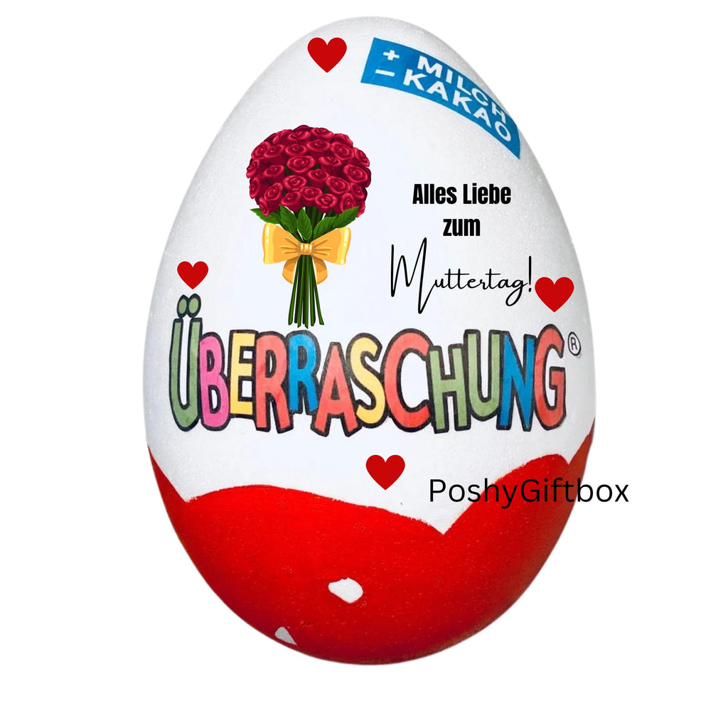 Personalisiertes XXL Überraschungsei/Mama XXL Überraschungsei/Ü-Ei Mama/Überraschungsei mit Füllung/Muttertagsgeschenk/Beste Mama/9 Designs  PoshyGiftbox